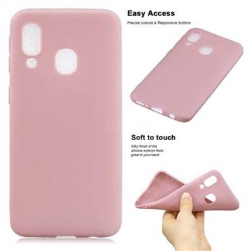 Soft Matte Silicone Phone Cover for Samsung Galaxy A20 - Lotus Color