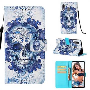 Cloud Kito 3D Painted Leather Wallet Case for Samsung Galaxy A20
