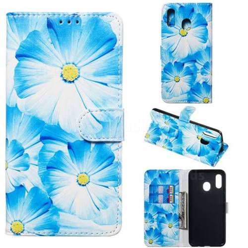 Orchid Flower PU Leather Wallet Case for Samsung Galaxy A20