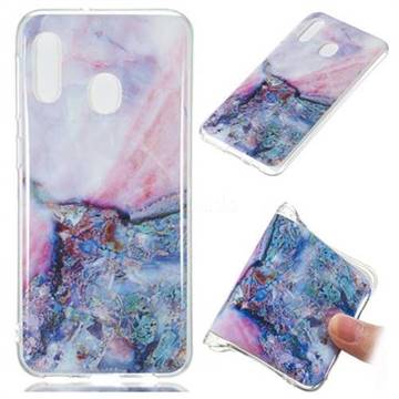 Purple Amber Soft TPU Marble Pattern Phone Case for Samsung Galaxy A20e