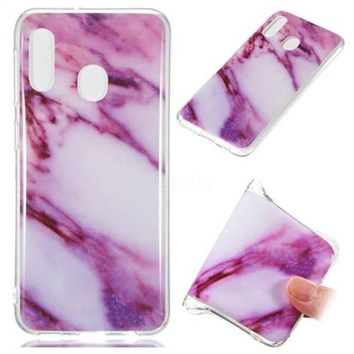Purple Soft TPU Marble Pattern Case for Samsung Galaxy A20e
