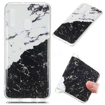 Black and White Soft TPU Marble Pattern Phone Case for Samsung Galaxy A20e