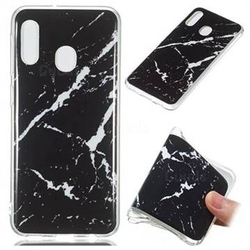 Black Rough white Soft TPU Marble Pattern Phone Case for Samsung Galaxy A20e