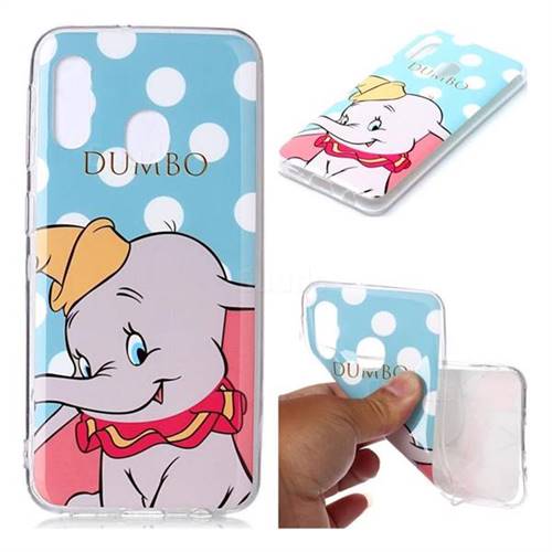 Dumbo Elephant Soft TPU Cell Phone Back Cover for Samsung Galaxy A20e