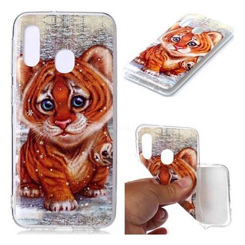Cute Tiger Baby Soft TPU Cell Phone Back Cover for Samsung Galaxy A20e