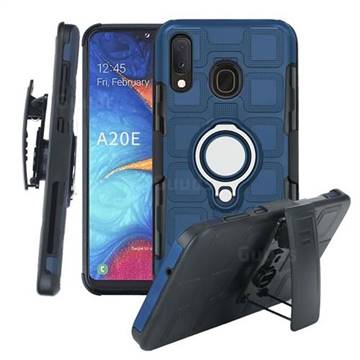 3 in 1 PC + Silicone Leather Phone Case for Samsung Galaxy A20e - Royal Blue