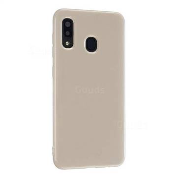 2mm Candy Soft Silicone Phone Case Cover for Samsung Galaxy A20e - Khaki