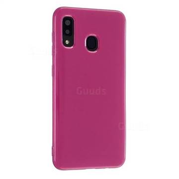 2mm Candy Soft Silicone Phone Case Cover for Samsung Galaxy A20e - Rose