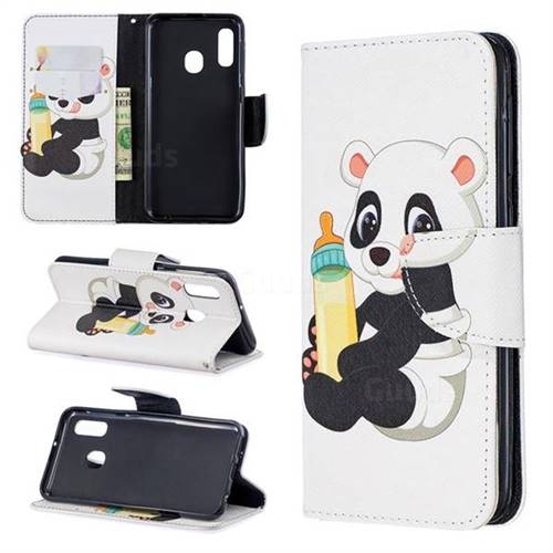 Baby Panda Leather Wallet Case for Samsung Galaxy A20e