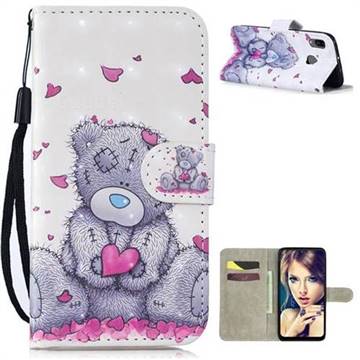 Love Panda 3D Painted Leather Wallet Phone Case for Samsung Galaxy A20e