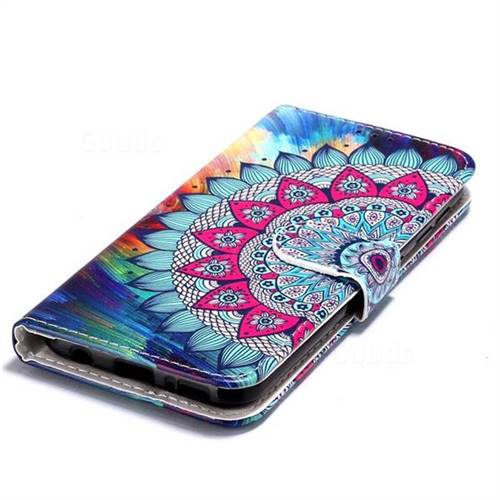 Mandala Flower 3D Relief Oil PU Leather Wallet Case for Samsung Galaxy ...