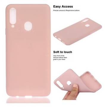 Soft Matte Silicone Phone Cover for Samsung Galaxy A20s - Lotus Color