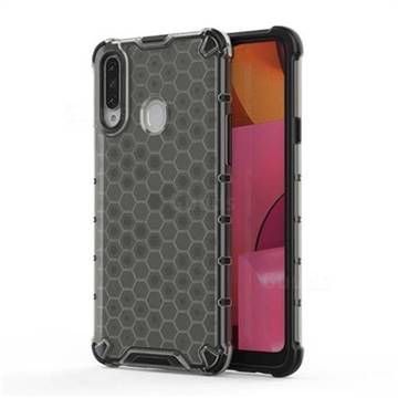 Honeycomb TPU + PC Hybrid Armor Shockproof Case Cover for Samsung Galaxy A20s - Gray