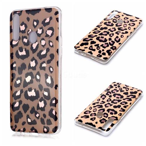 Leopard Galvanized Rose Gold Marble Phone Back Cover for Samsung Galaxy A20s