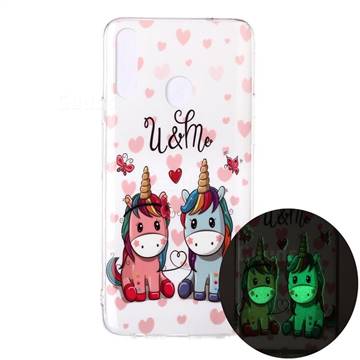 Couple Unicorn Noctilucent Soft TPU Back Cover for Samsung Galaxy A20s