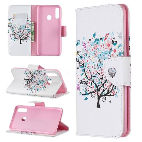 Colorful Tree Leather Wallet Case for Samsung Galaxy A20s