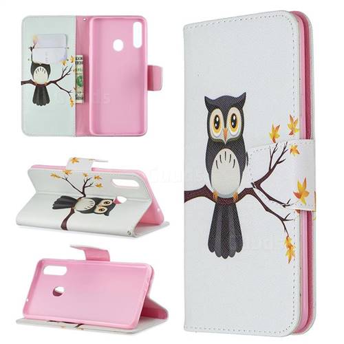Owl on Tree Leather Wallet Case for Samsung Galaxy A20s