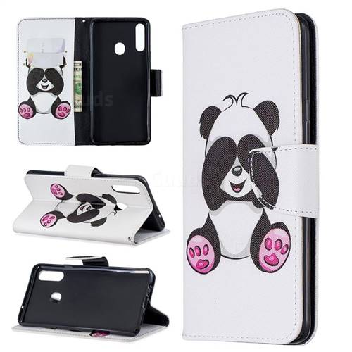 Lovely Panda Leather Wallet Case for Samsung Galaxy A20s