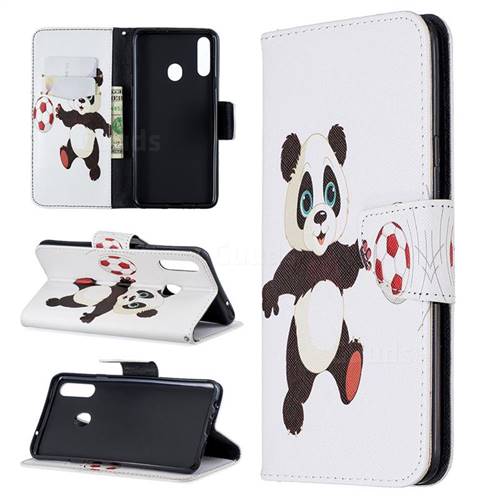 Football Panda Leather Wallet Case for Samsung Galaxy A20s