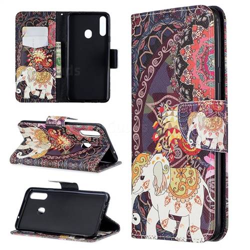 Totem Flower Elephant Leather Wallet Case for Samsung Galaxy A20s