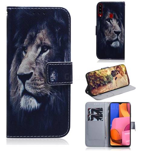 Lion Face PU Leather Wallet Case for Samsung Galaxy A20s