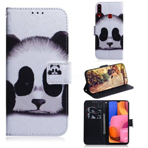 Sleeping Panda PU Leather Wallet Case for Samsung Galaxy A20s