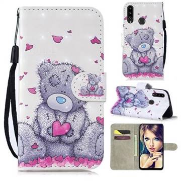 Love Panda 3D Painted Leather Wallet Phone Case for Samsung Galaxy A20s