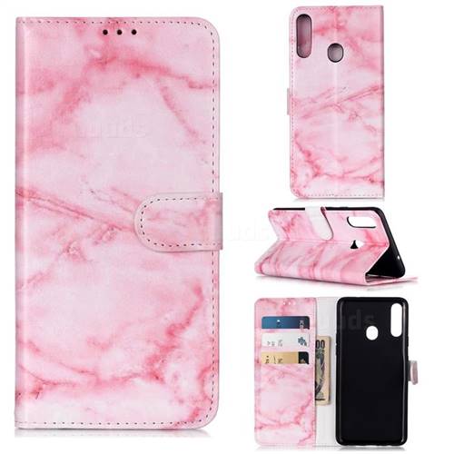 Pink Marble PU Leather Wallet Case for Samsung Galaxy A20s