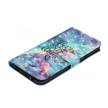 Blue Starry Sky 3D Leather Phone Holster Wallet Case for Samsung Galaxy ...