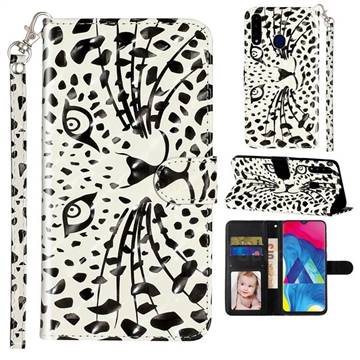 Leopard Panther 3D Leather Phone Holster Wallet Case for Samsung Galaxy A20s