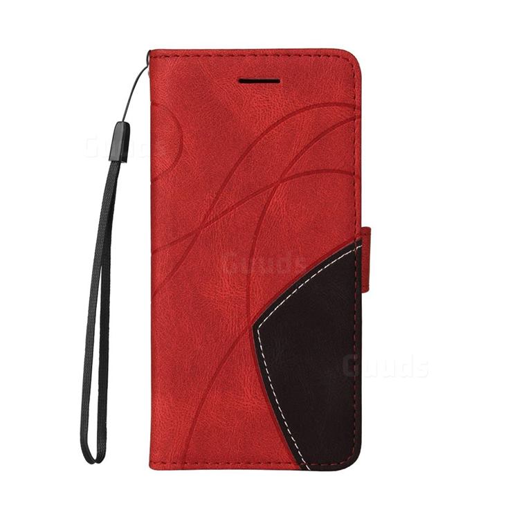Luxury Two-color Stitching Leather Wallet Case Cover for Samsung
