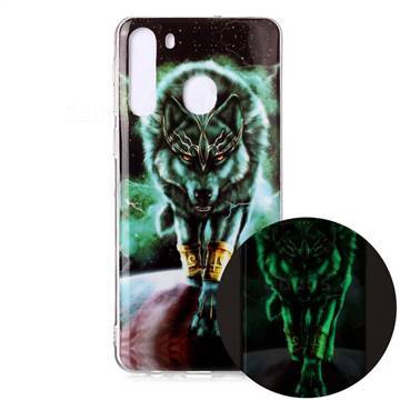 Wolf King Noctilucent Soft TPU Back Cover for Samsung Galaxy A21