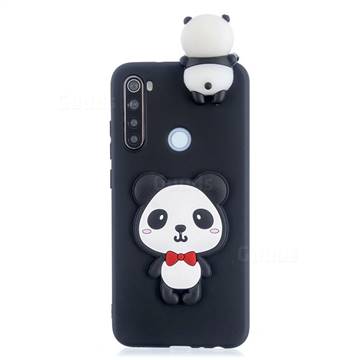 Blue Bow Panda Soft 3D Climbing Doll Soft Case for Samsung Galaxy A21