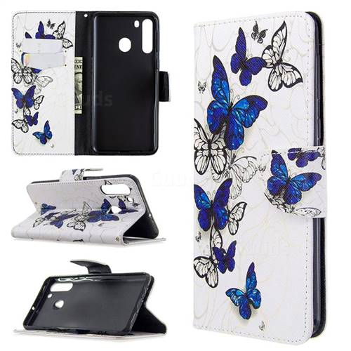Flying Butterflies Leather Wallet Case for Samsung Galaxy A21