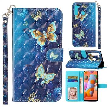 Rankine Butterfly 3D Leather Phone Holster Wallet Case for Samsung Galaxy A21