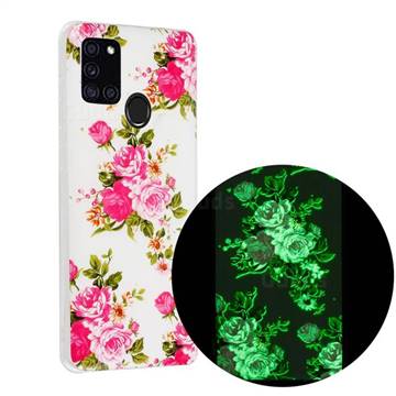 Peony Noctilucent Soft TPU Back Cover for Samsung Galaxy A21s
