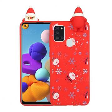 Snowflakes Gloves Christmas Xmax Soft 3D Doll Silicone Case for Samsung Galaxy A21s