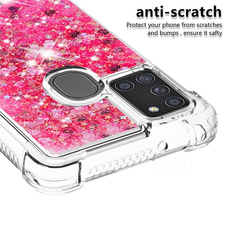 Dynamic Liquid Glitter Sand Quicksand Tpu Case For Samsung Galaxy A S Pink Love Heart