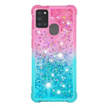 Rainbow Gradient Liquid Glitter Quicksand Sequins Phone Case for