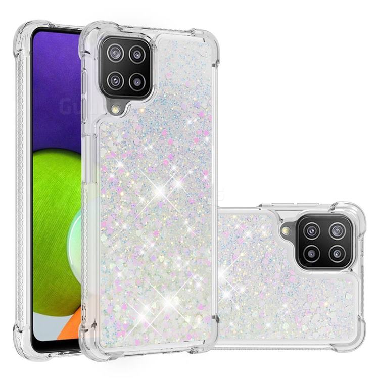 Dynamic Liquid Glitter Sand Quicksand Star TPU Case for Samsung Galaxy A22 4G - Pink