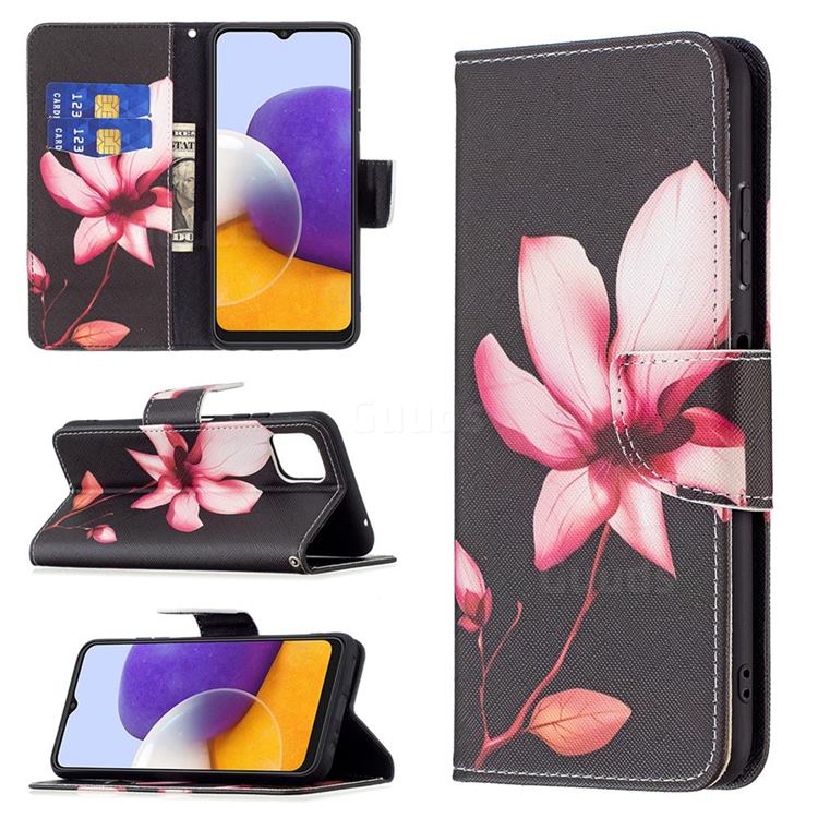 Lotus Flower Leather Wallet Case for Samsung Galaxy A22 5G