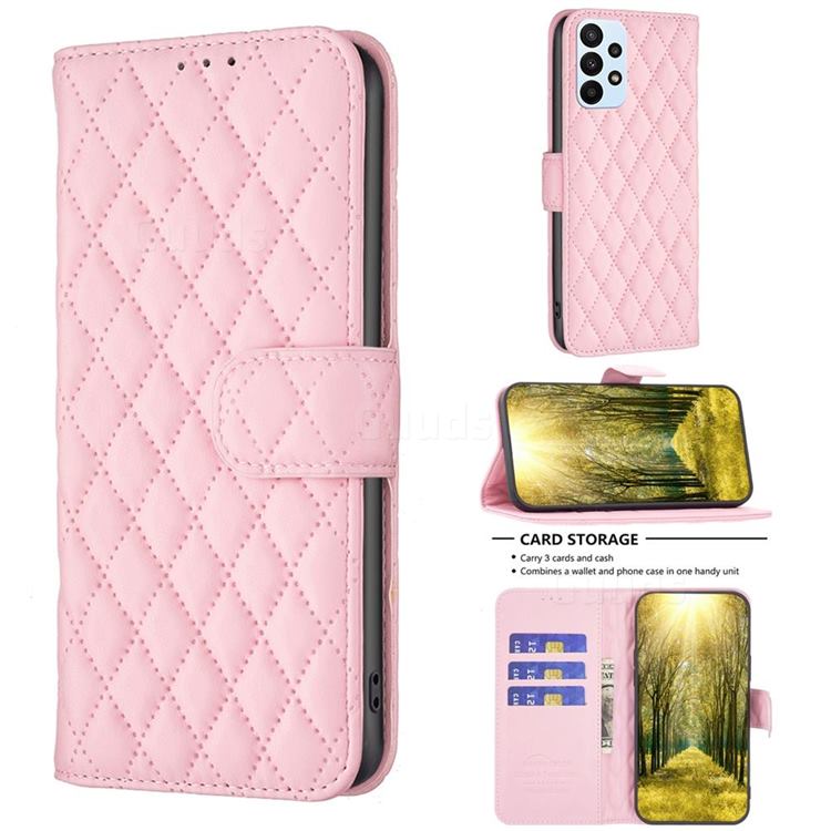 Binfen Color BF-14 Fragrance Protective Wallet Flip Cover for Samsung Galaxy A23 - Pink