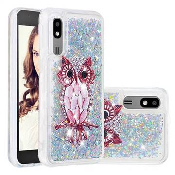 Seashell Owl Dynamic Liquid Glitter Quicksand Soft TPU Case for Samsung Galaxy A2 Core