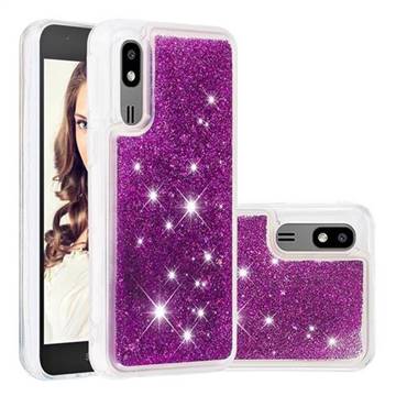 Dynamic Liquid Glitter Quicksand Sequins TPU Phone Case for Samsung Galaxy A2 Core - Purple