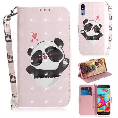 Heart Cat 3D Painted Leather Wallet Phone Case for Samsung Galaxy A2 Core