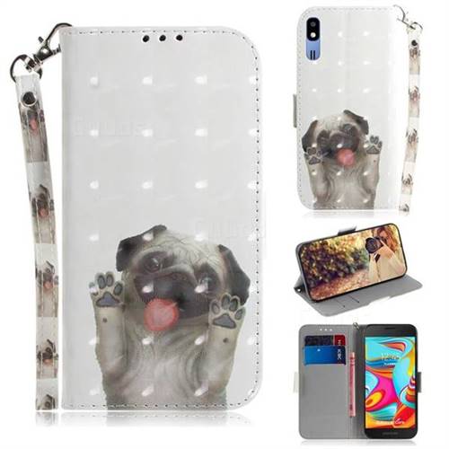 Pug Dog 3D Painted Leather Wallet Phone Case for Samsung Galaxy A2 Core
