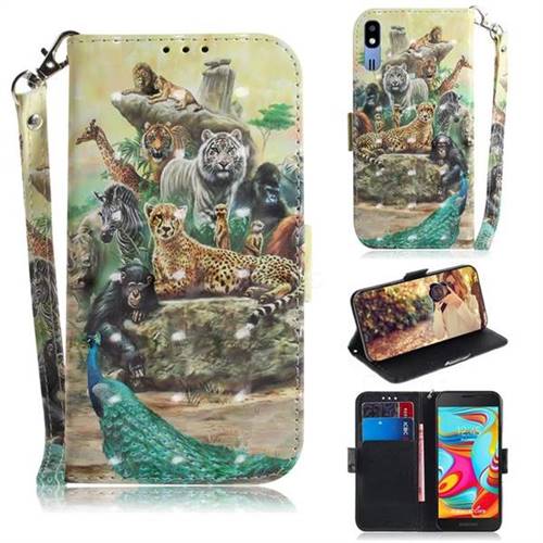 Beast Zoo 3D Painted Leather Wallet Phone Case for Samsung Galaxy A2 Core