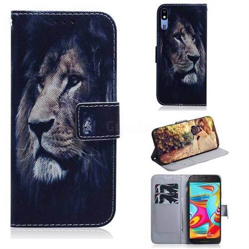 Lion Face PU Leather Wallet Case for Samsung Galaxy A2 Core