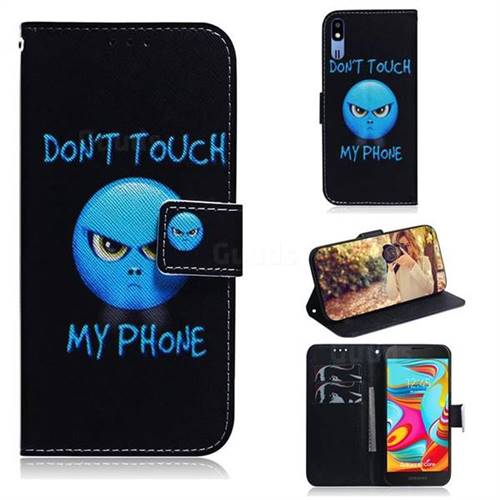 Not Touch My Phone PU Leather Wallet Case for Samsung Galaxy A2 Core