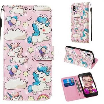Angel Pony 3D Painted Leather Wallet Case for Samsung Galaxy A2 Core